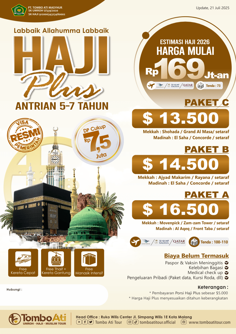 Haji Rashka Haji Plus Resmi Tanpa Antri | PIHK Kemenag – Tombo Ati Tour